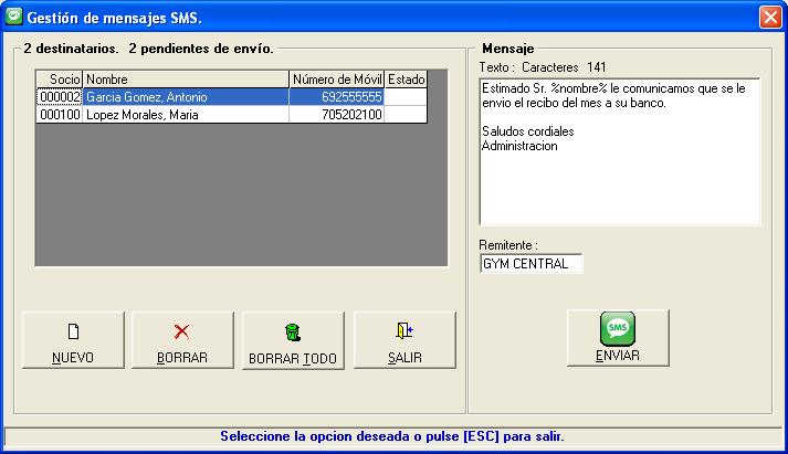 Gestion de socios